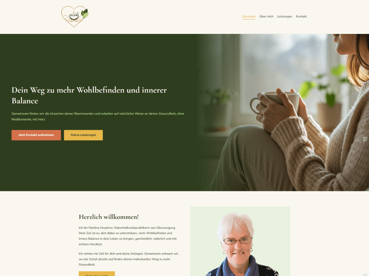 naturkraft-mit-herz.at, Webdesign Mödling für Naturheilkunde mit WordPress
