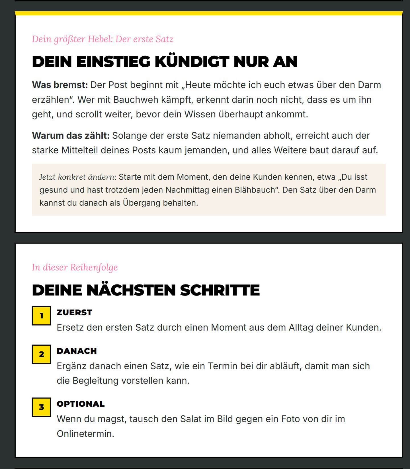 Der größte Hebel mit dem, was bremst, warum es zählt und was du jetzt änderst, darunter drei Schritte